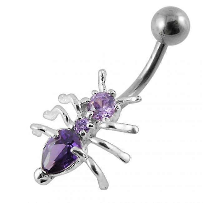 Jewelled Ant Non-moving Belly Ring