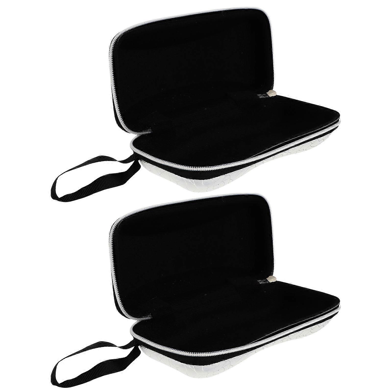 Protective Case Storage Simple Glasses Leather Boxes Frame Travel Daily Use 17x8x4cm Dustproof 2Pcs