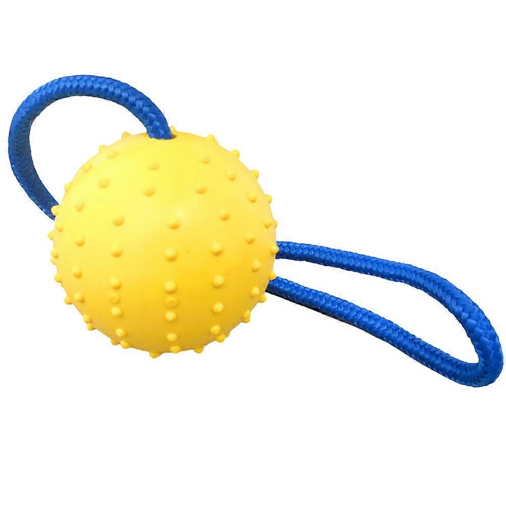 Durable Rubber Ball Rope for Dogs Interactive Chewing Toy for Teeth Cleaning & Fun Playtime Activity
