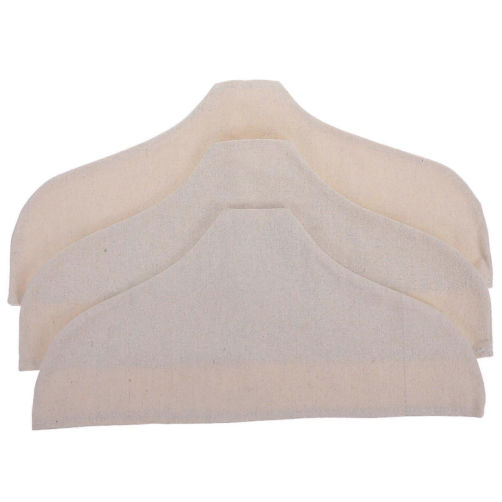3PCS Cotton Linen Non Slip Wardrobe Cloth Hanger Covers Breathable Soft Garment Protectors for Home and Clothing Store Use to Prevent Slipping and