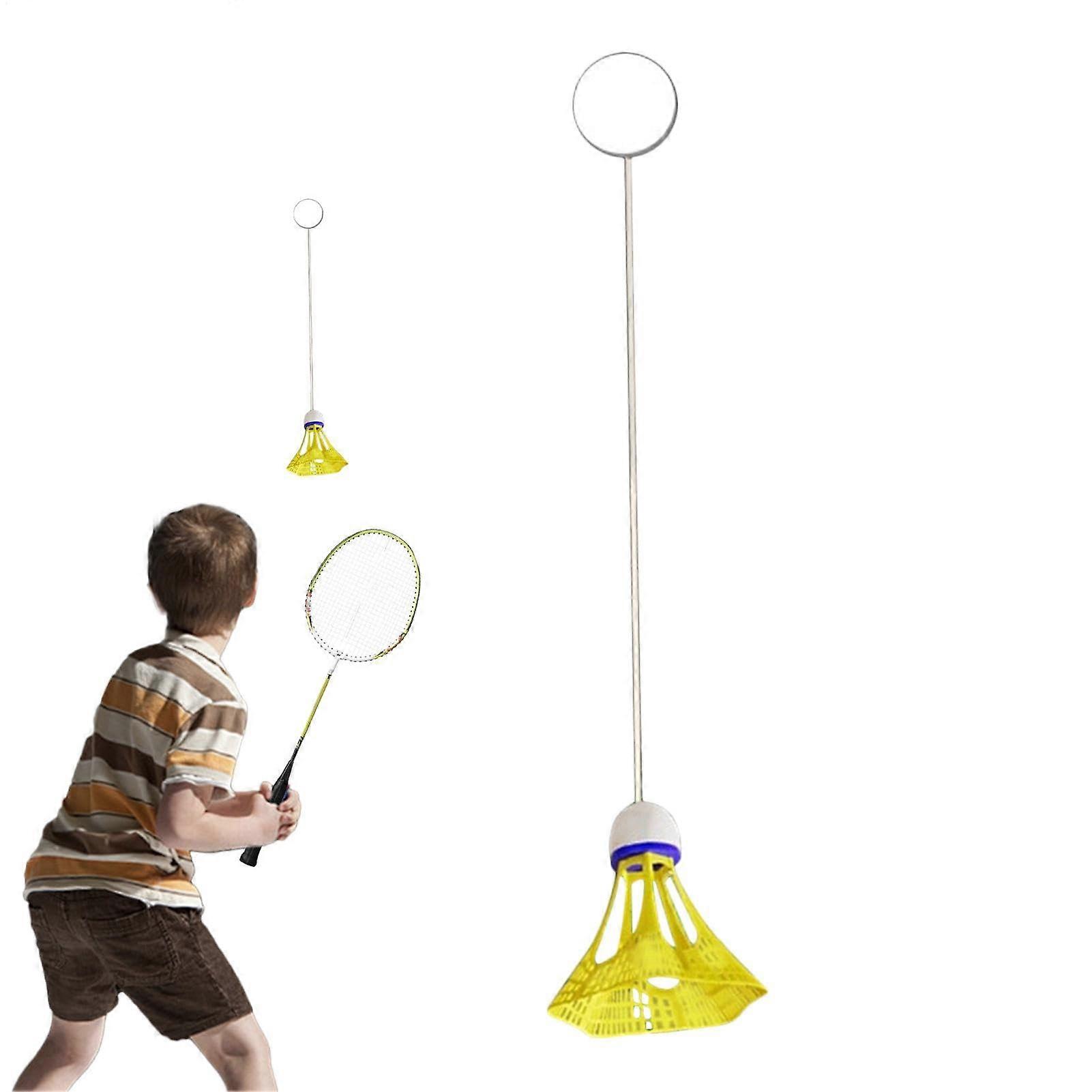 Badminton Training Device with 1 Ball, Adjustable Height, Portable Training Equipment for Skill Development