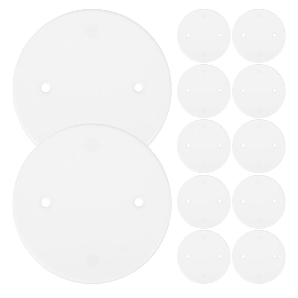 Electric Panel Cover Ceiling Electrical Cover Plate White Round For General Users 50Pcs