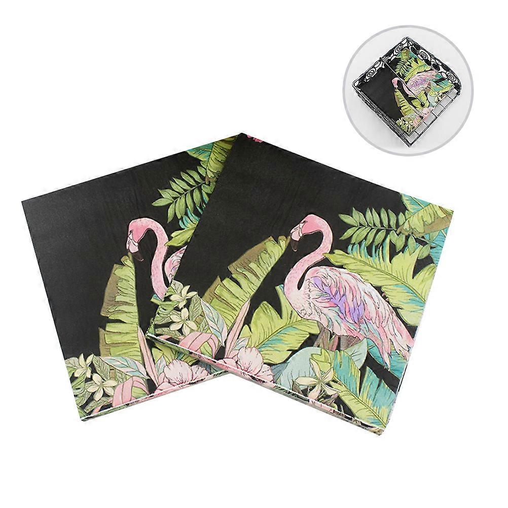 Paper Napkin Colorful Flamingo Print Wedding Ceremony Decor 60Pcs