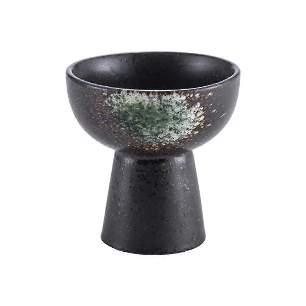 Ceramic Ice Cream Bowl Japanese Style Dessert Cup 9.5X9.5X9.3CM High Base 1Set