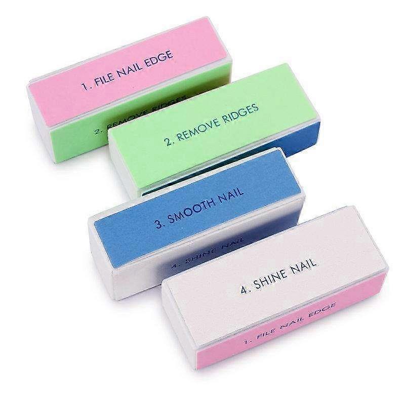 3-pack 4in1 Buffer file, nail file, for polishing and filing multi-color