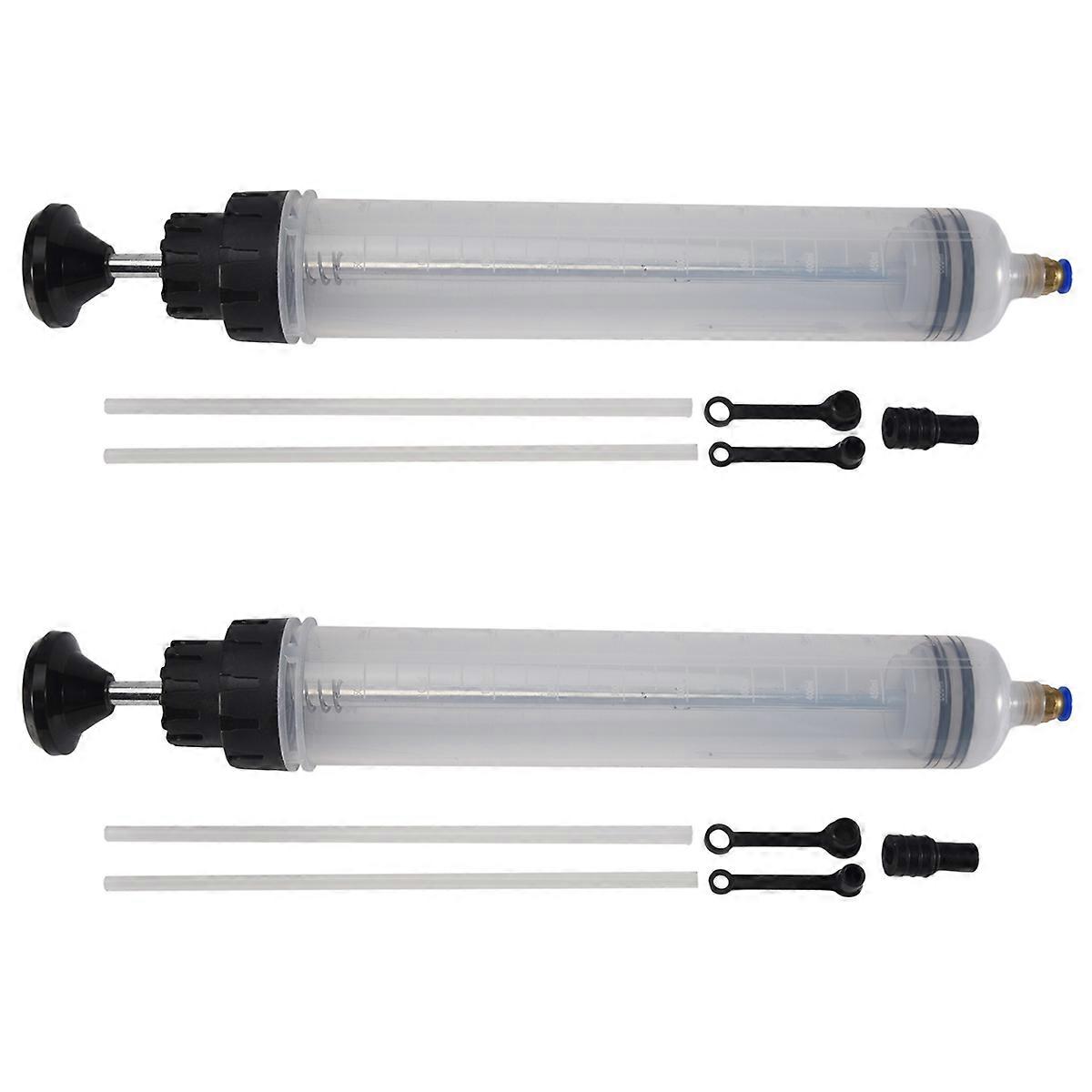 2X 500Cc Car Engine Oil Fluid Extractor Siphon Pump, Manual Brake Fluid Change Syringe Automotive Oi