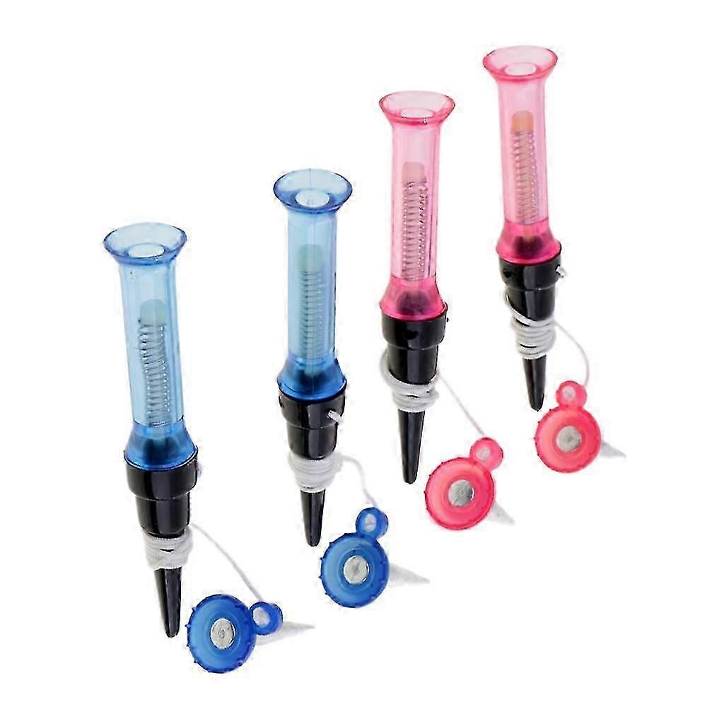 4 Durable Flexible Plastic Spring Golf Tees Set - Golf Accessories-JC