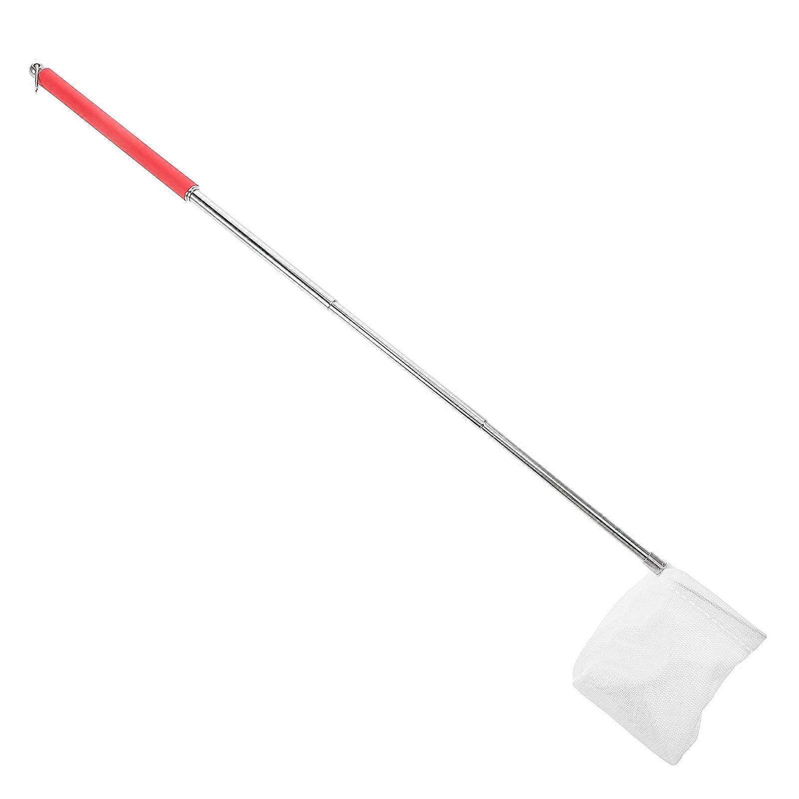 Fish Net For Fish Tank Telescopic Handle Aquarium Cleaning Durable Construction Red 18.00X5.00X5.00CM 1Set