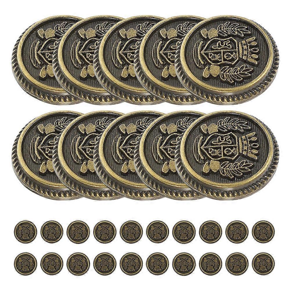 Sewing Buttons Decorative Clothes Buttons Crown Shape Zinc Alloy 30Pcs For Women And Men Diy Crafts