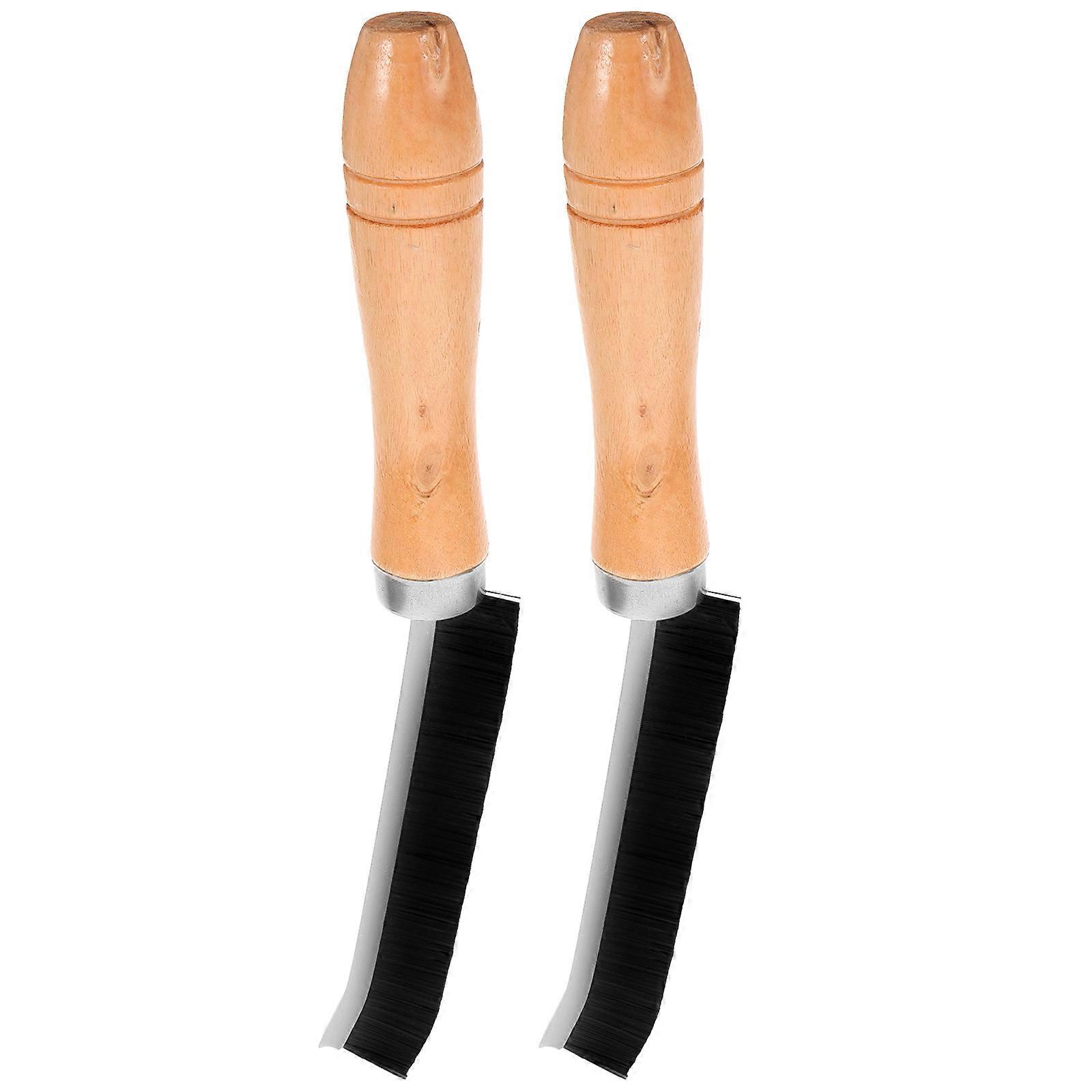 Thin Cleaning Brush Sink Cleaning With Crevice Design Black 2Pcs Bathroom Tile Brush