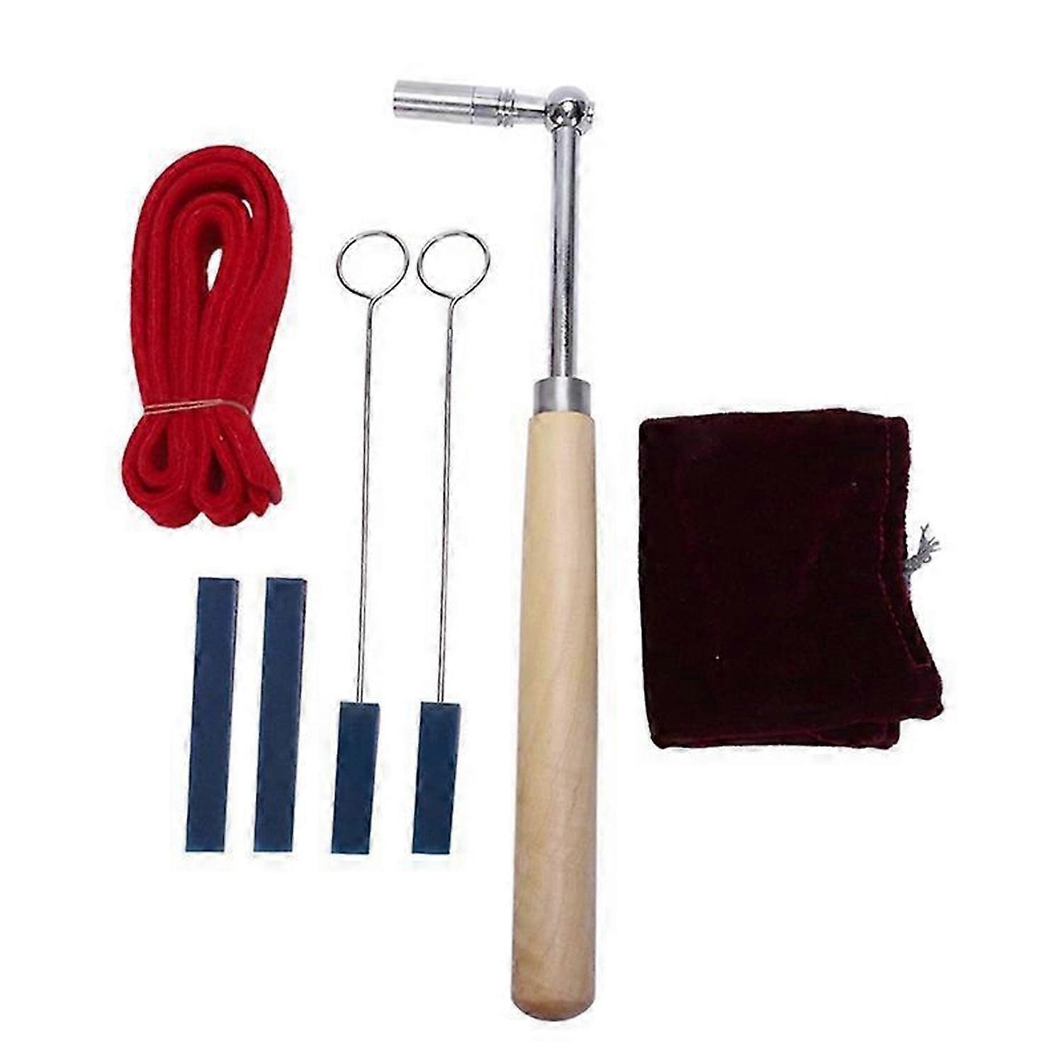 Professional Portable Trolley Jujube Piano Tuner Tuner Mute Kit Tool Box Piano Tuning Rod Tool Kit M