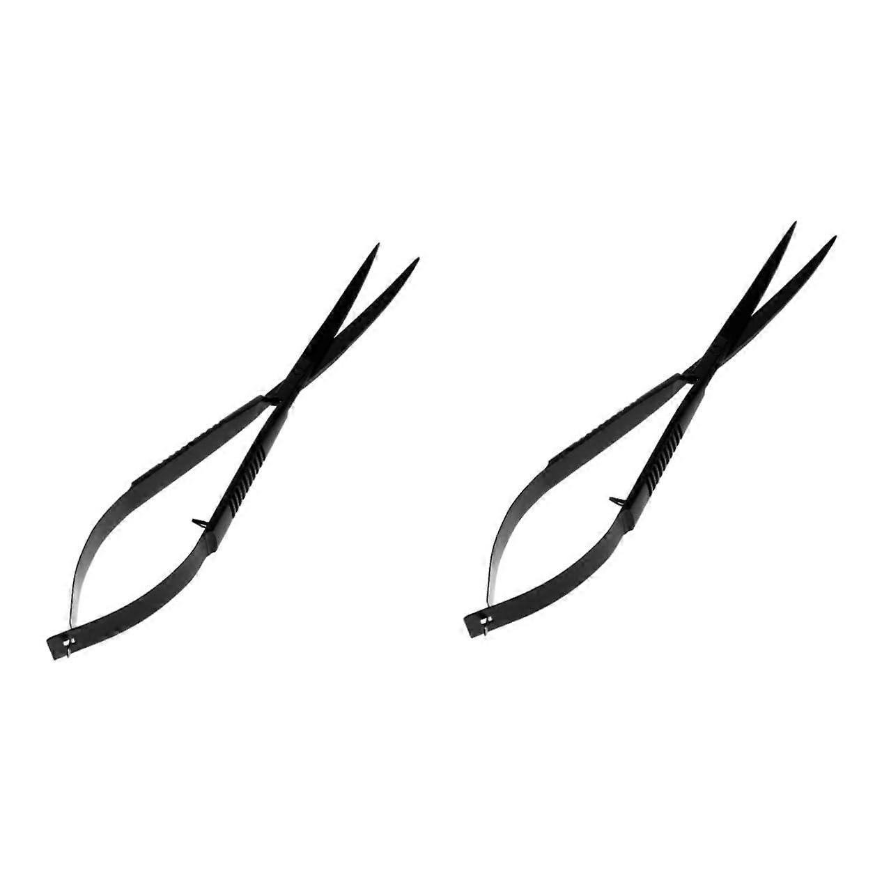 Water Spring Scissors for Aquariums - Pack of 2 Professional Algae Cutter Plant Shears for Water Plants and Aquarium Cleaning