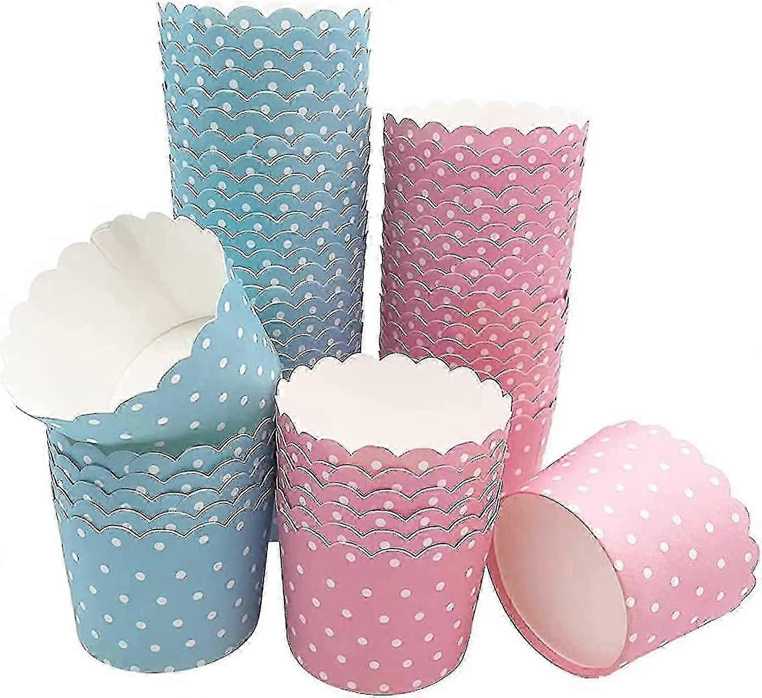 50 Pcs Baking Paper Cups, Cupcake Cases for Home Oven, Weddings, Parties, Birthdays