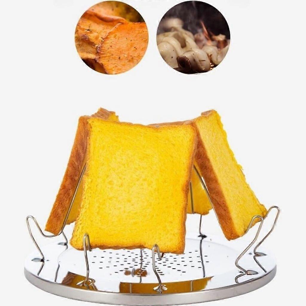 Folding camping stove toaster