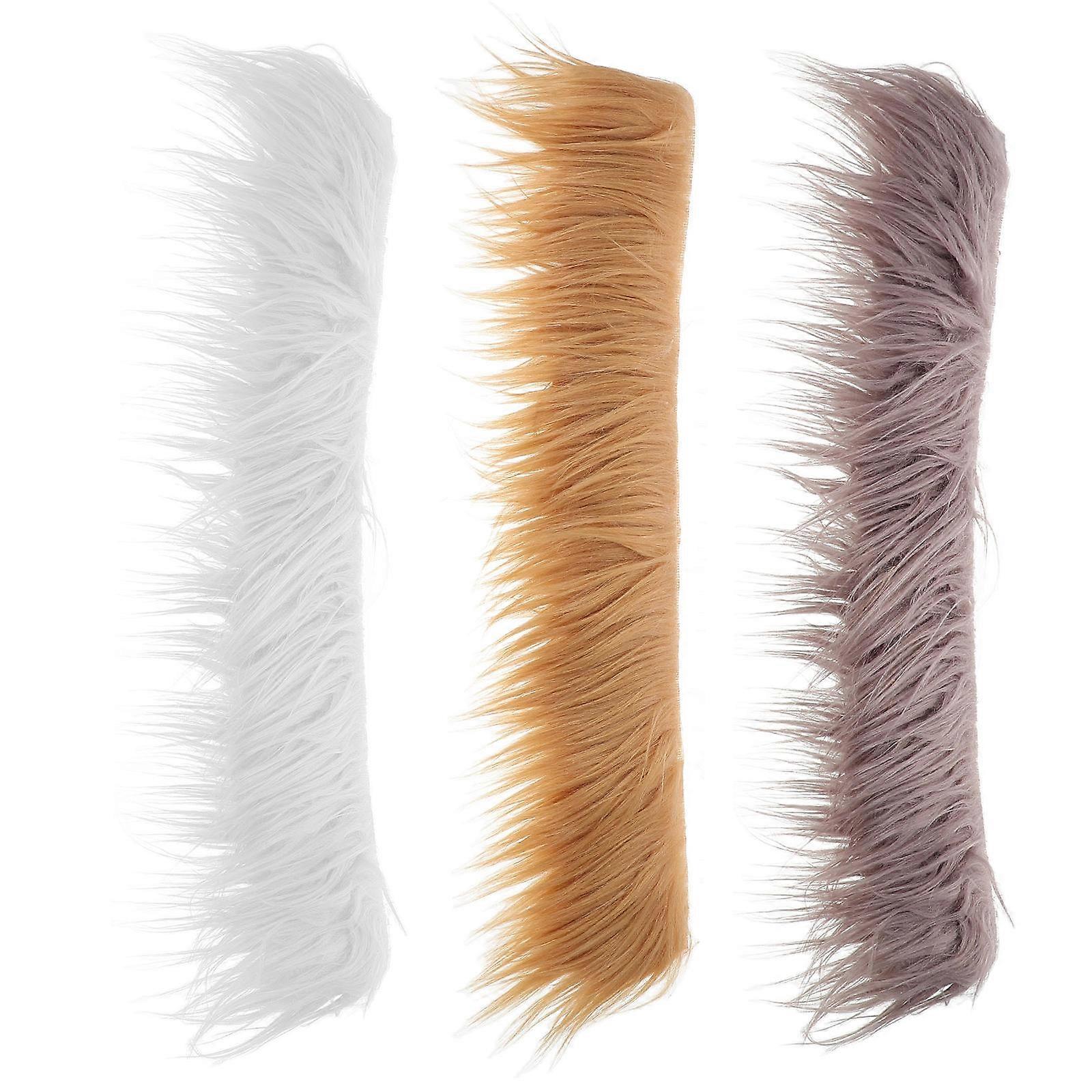 Faux Trim For Sewing Plush Fabric Assorted Color 100.00X5.00X0.50CM Decoration 6Pcs