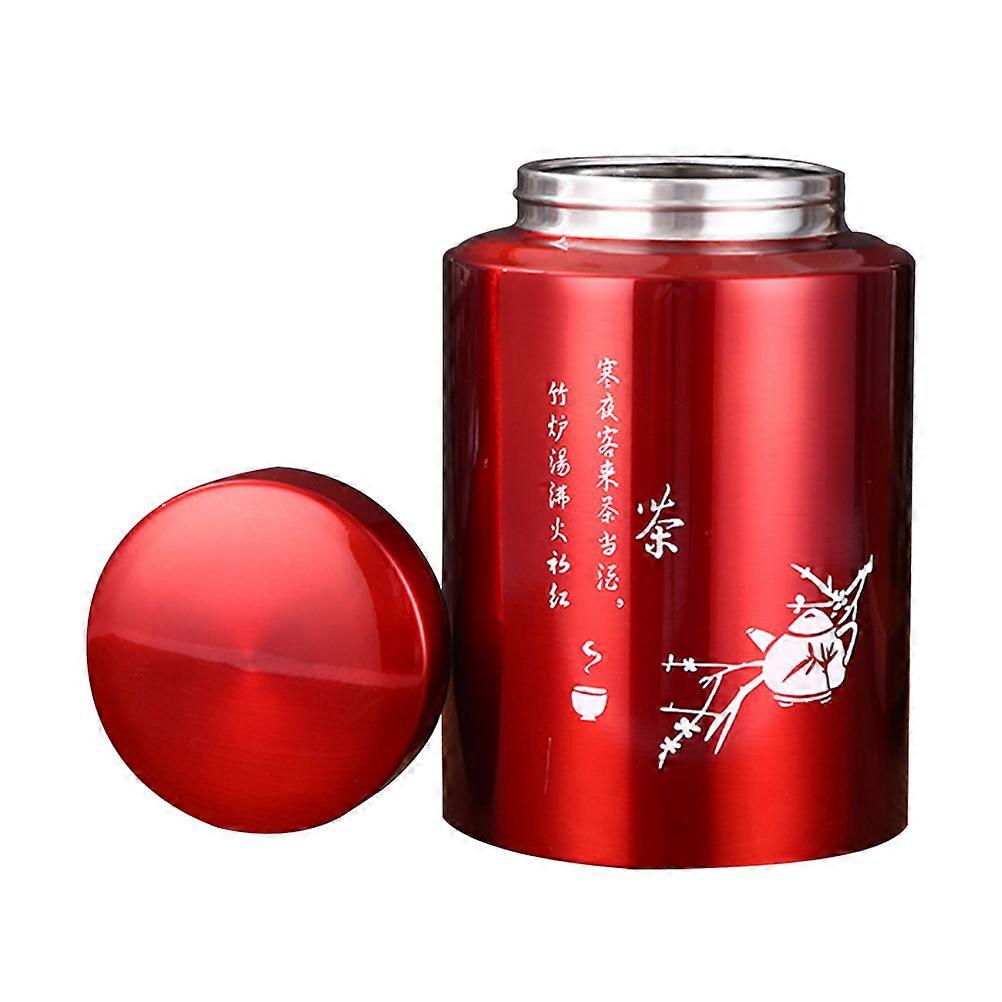 Canisters Tea Canister Loose Tea Container Desktop Adornment Moisture Proof Red 1Set