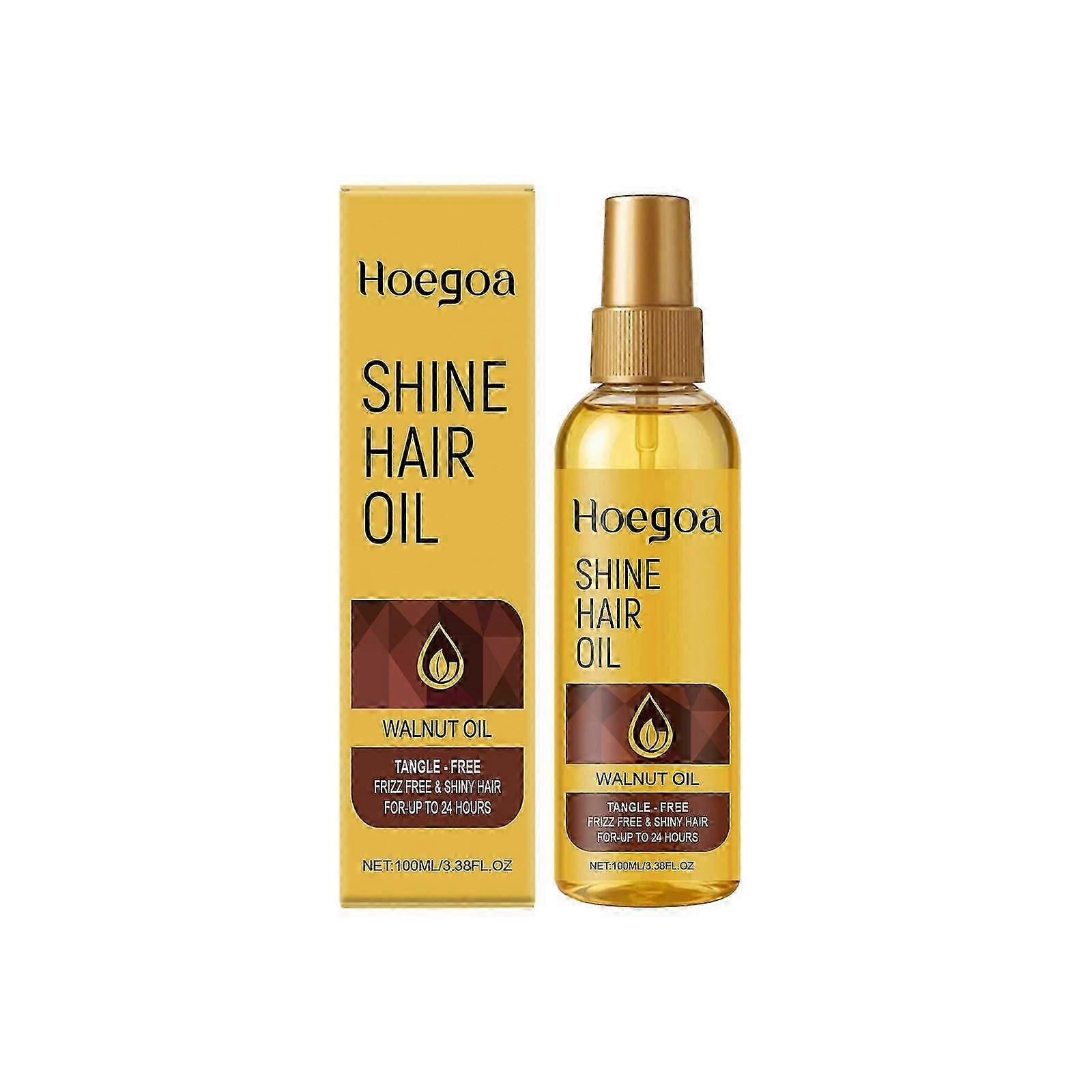 100ml Walnut & Rosemary Hair Oil Spray - Frizz-Free, Tangle-Free & Shiny for 24 Hours, Non-Greasy, Reduce Frizz & Tangles