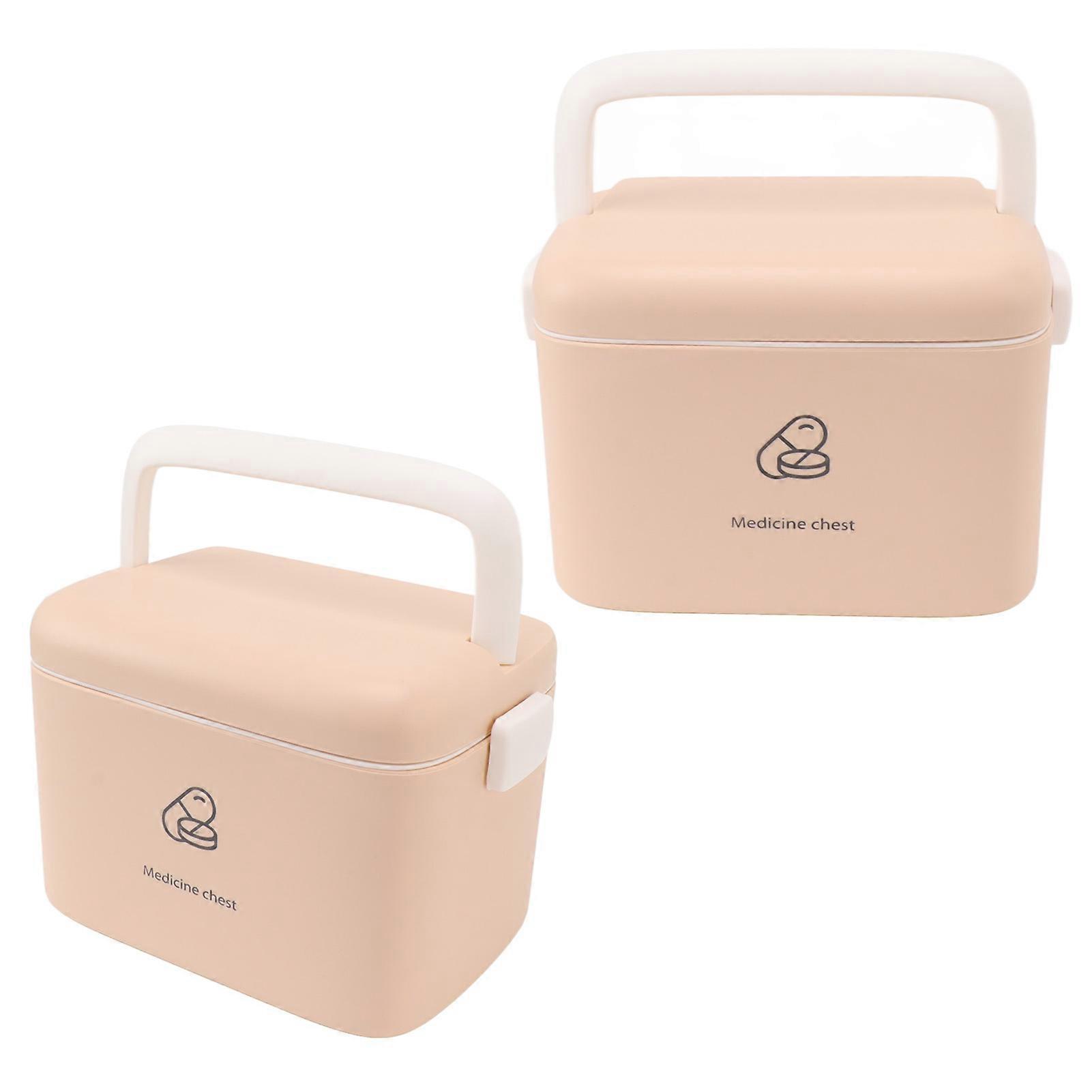 Large Medicine Storage Box Organizer Container Family Emergency Medicine Case with Removable Tray Type C