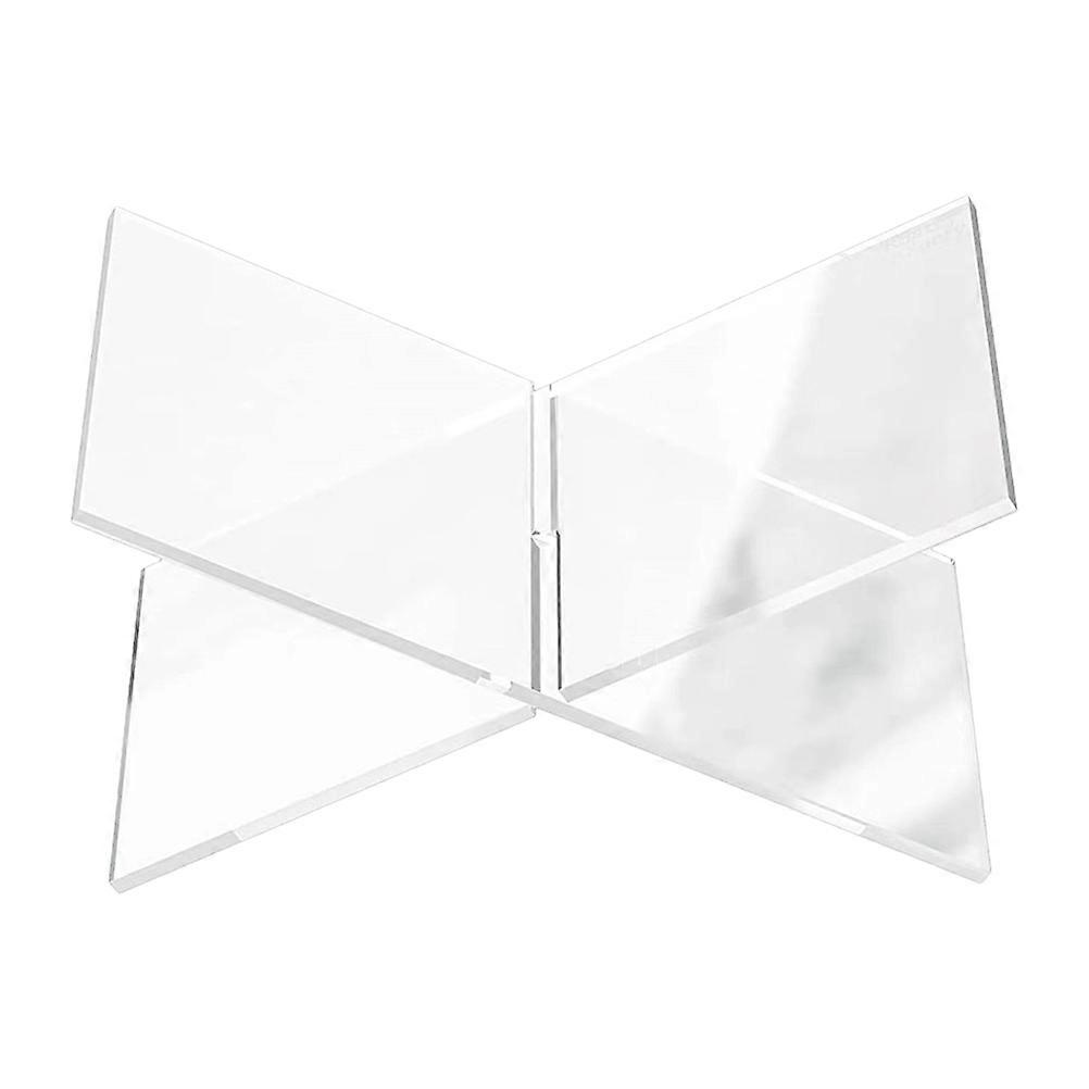Book Holder Stand Simple Design Transparent Color 7.5×4.3×4.3in 1Set