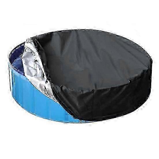 Pool Cover Foldable Drawstring Round Waterproof Dustproof Oxford Fabric Washable Pet Pool