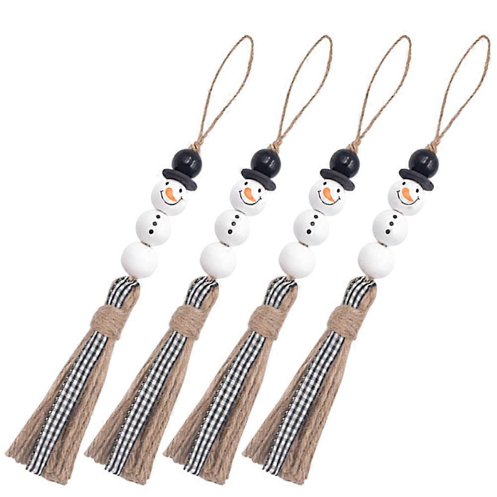 Hanging Tassels Decor Holiday present Window Decor Linen Cloth 28x2cm 4Pcs