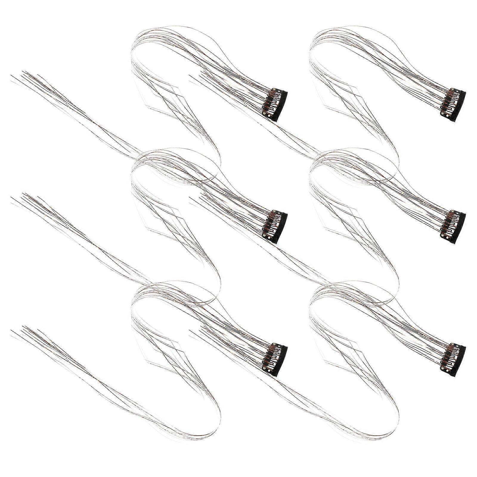 Tinsel Hair Extensions Kit Shimmering Strands For Dances And Performances 6Pcs