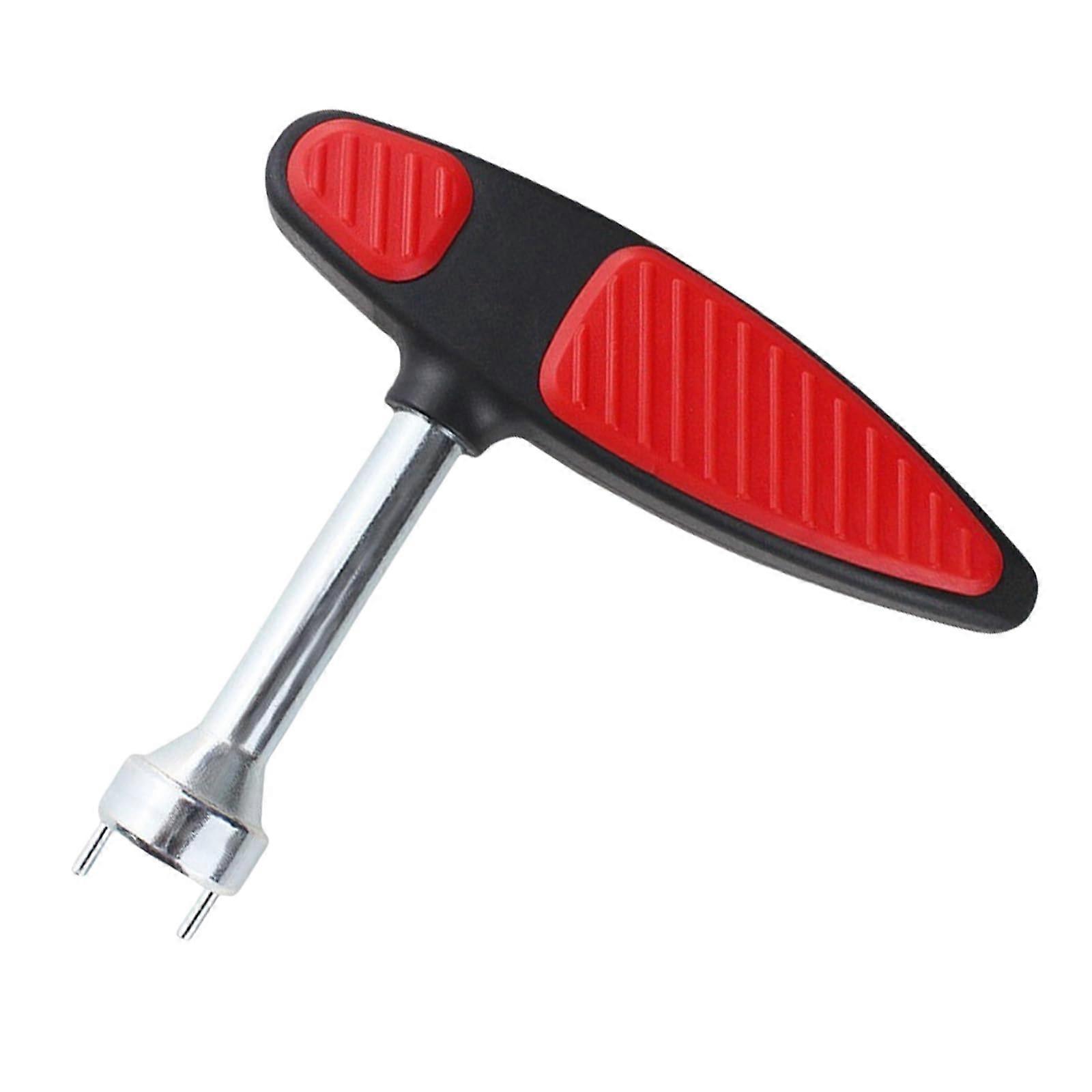 Golf Shoe Spike Wrench Removal and Replacement Tool for Adjusting Cleats Black Red