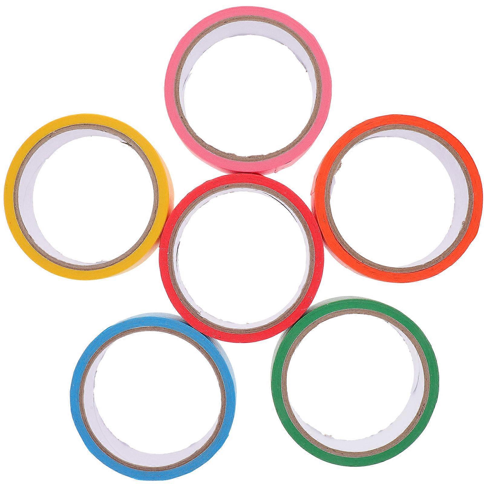 Crafting Tape Colorful Diy Paper Tape Decor Handcraft For present Wrapping Diy Projects Scrapbooking 6 Rolls