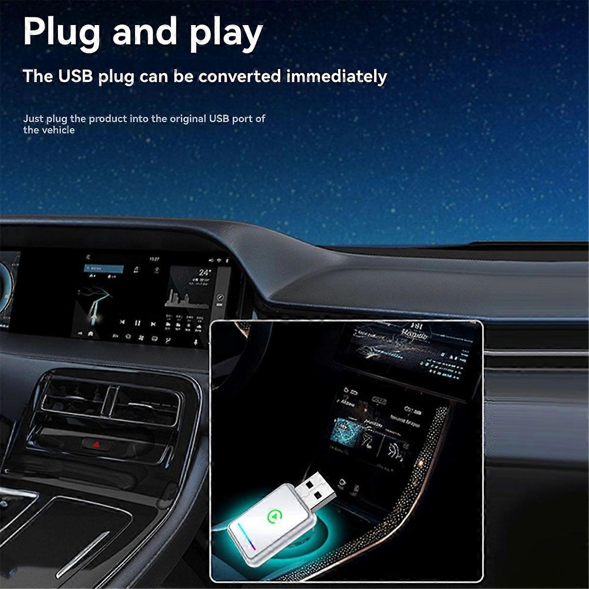 2in1 Wireless Carplay Adapter USB Dongle Smart Carplay & Android B