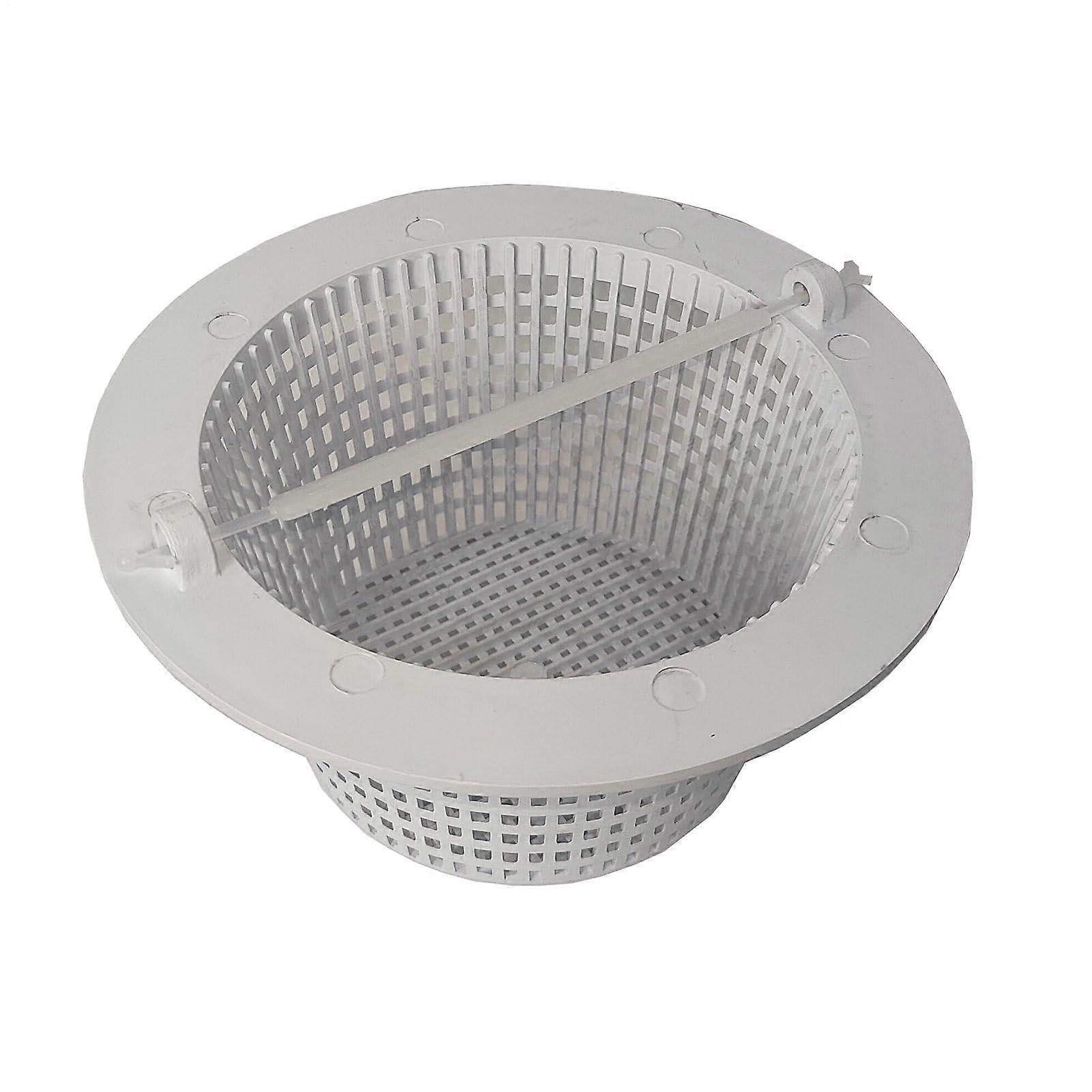 Skimmer Basket, Pool Skimmer Replacement Basket, Removable Pool Filter with Handle, Portable Pool Accessory for Cleaning Debris and Leaves (White)