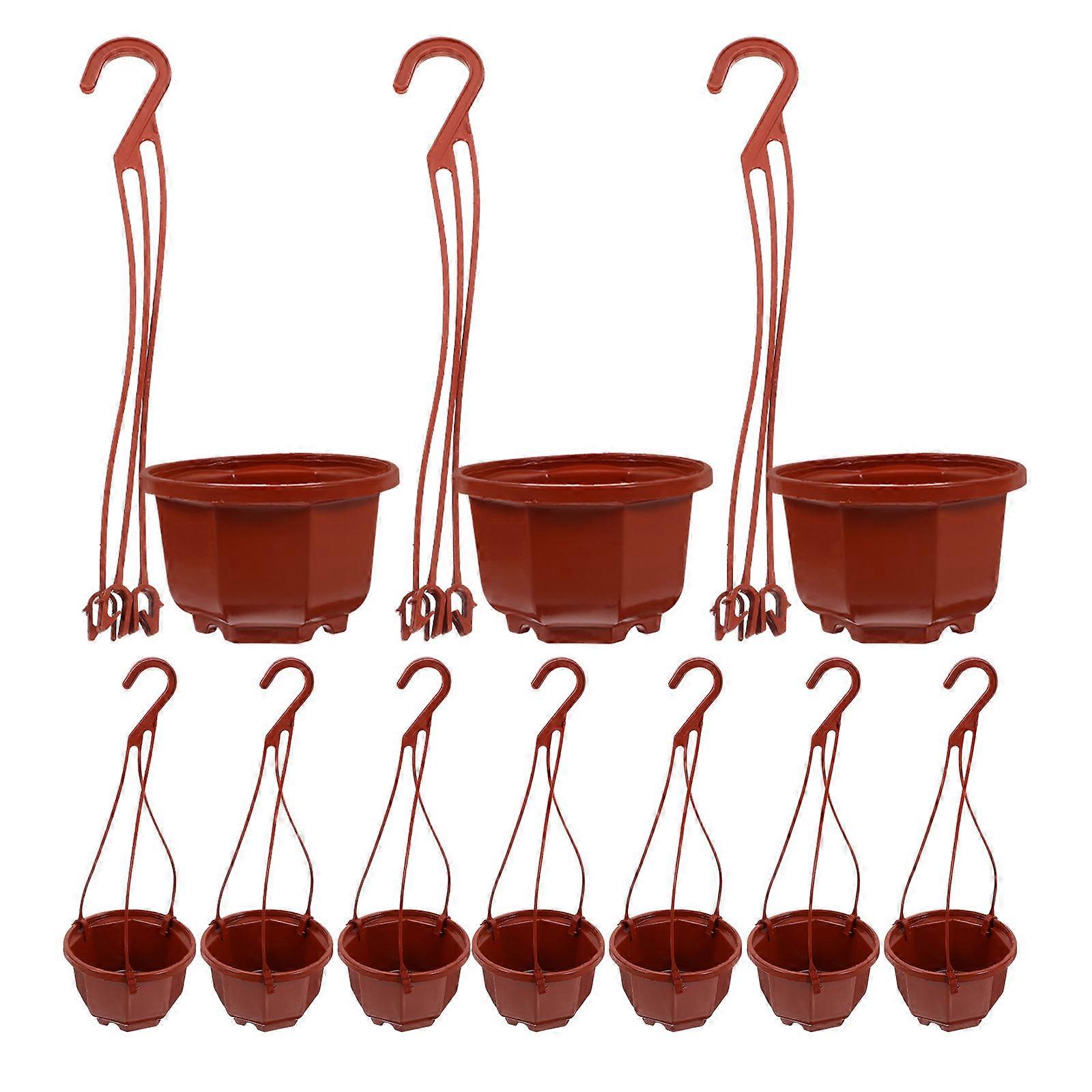 Indoor Hanging Flower Pots Set with Hooks, Chlorophytum Planters for Home and Office, Versatile Plant Containers