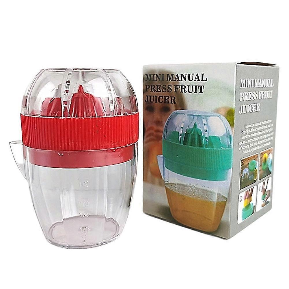 Manual Citrus Juicer Portable Hand Press Lemon Squeezer for Healthy Fresh Juice Easy to Clean Durable Plastic Design