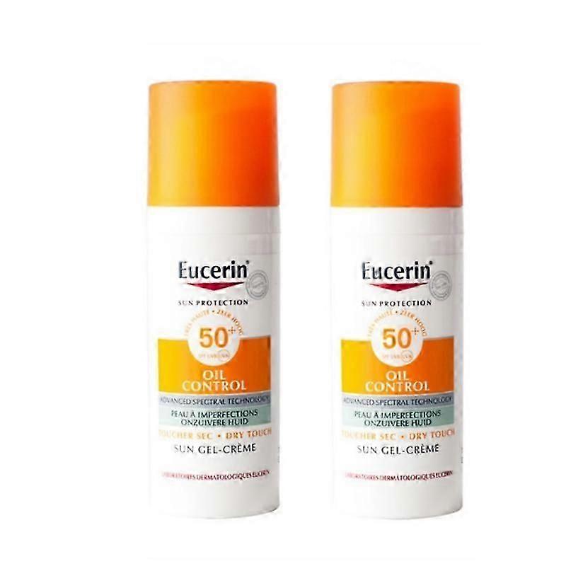 2pcs Eucerin Sun Oil Control Dry Touch Gel Cream Ultra Light Spf50 50ml