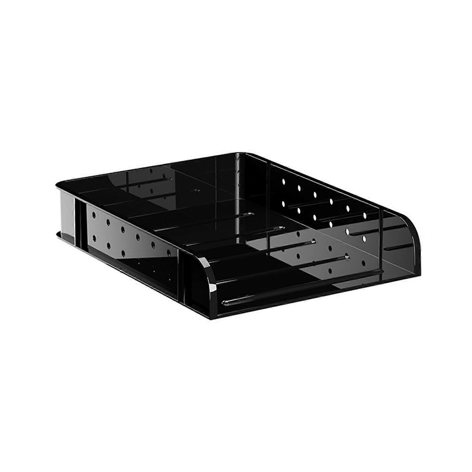 Etagere Document Storage with Pen Holder, MultiPurpose Desk Organizer, Stackable File Organizers, Document Storage 1st Floor Black