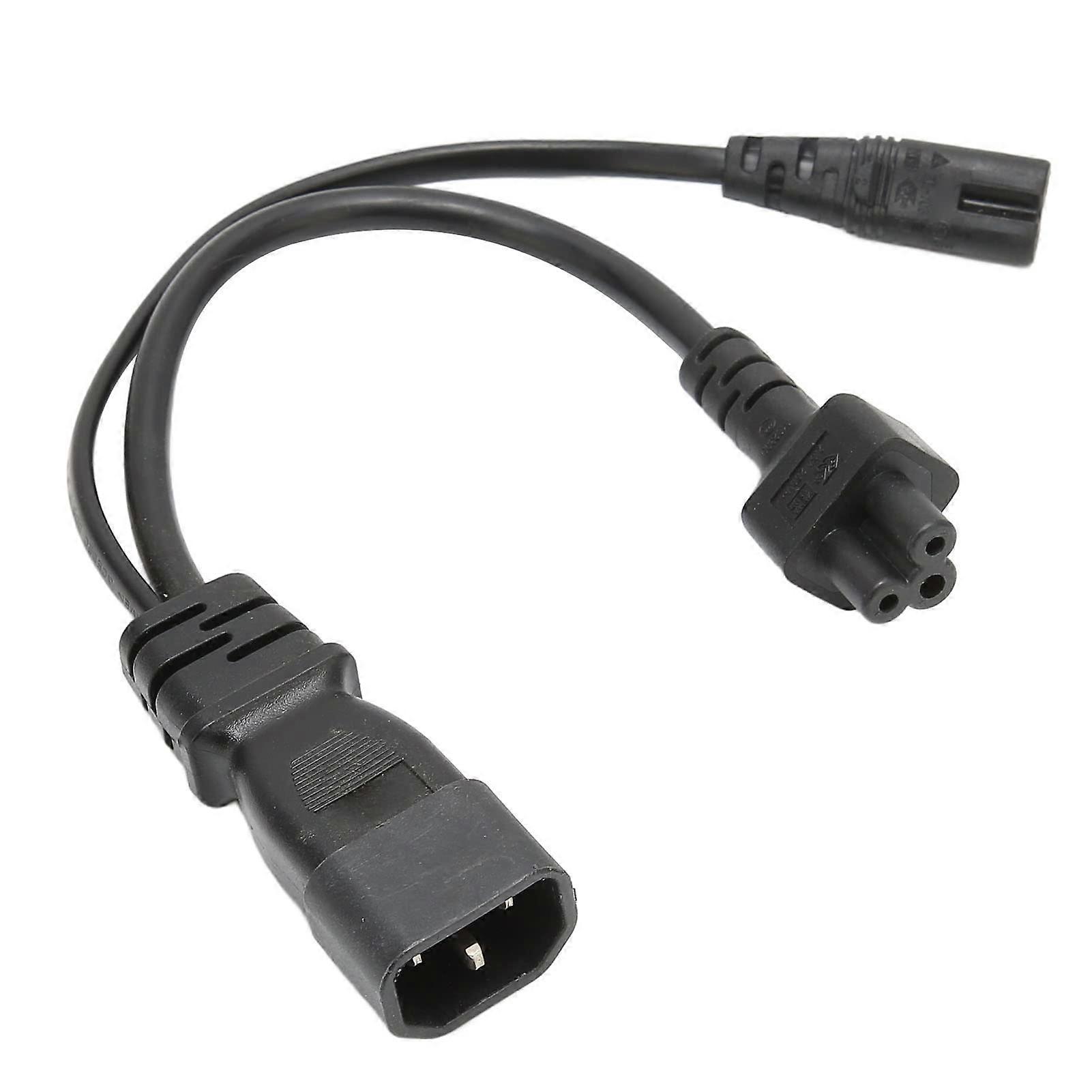 C14 to C5 C7 Power Cord, IEC 320 C14 Male to C5 C7 Female Power Cord Extension Cord for Desk Lamps, Speakers, Monitors, Printers, Cameras, Scanners.