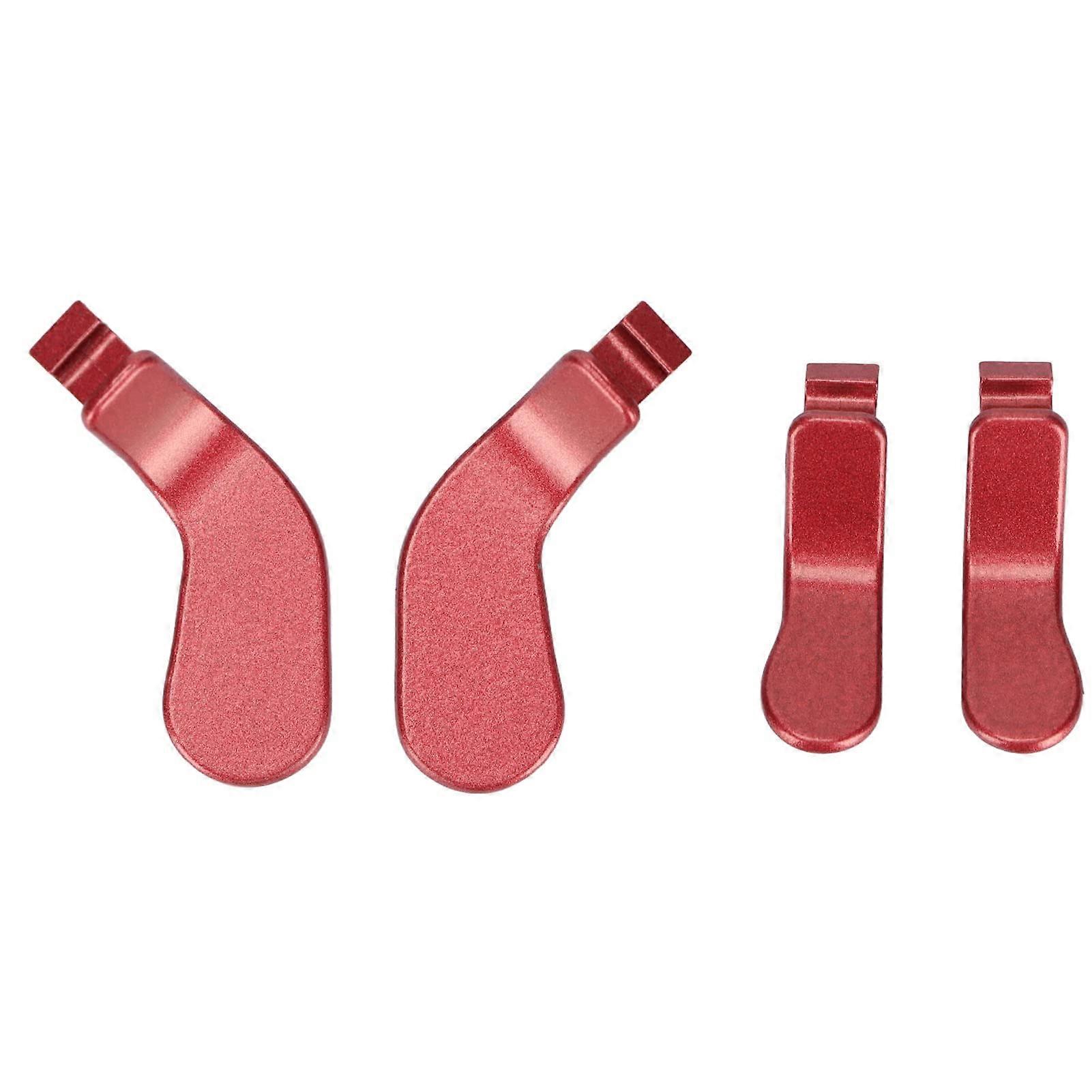 Controller Paddles, 4 Pieces Red Metal Stainless Steel Paddles Hair Trigger Locks Replacement Parts for One Elite Controller Series 2