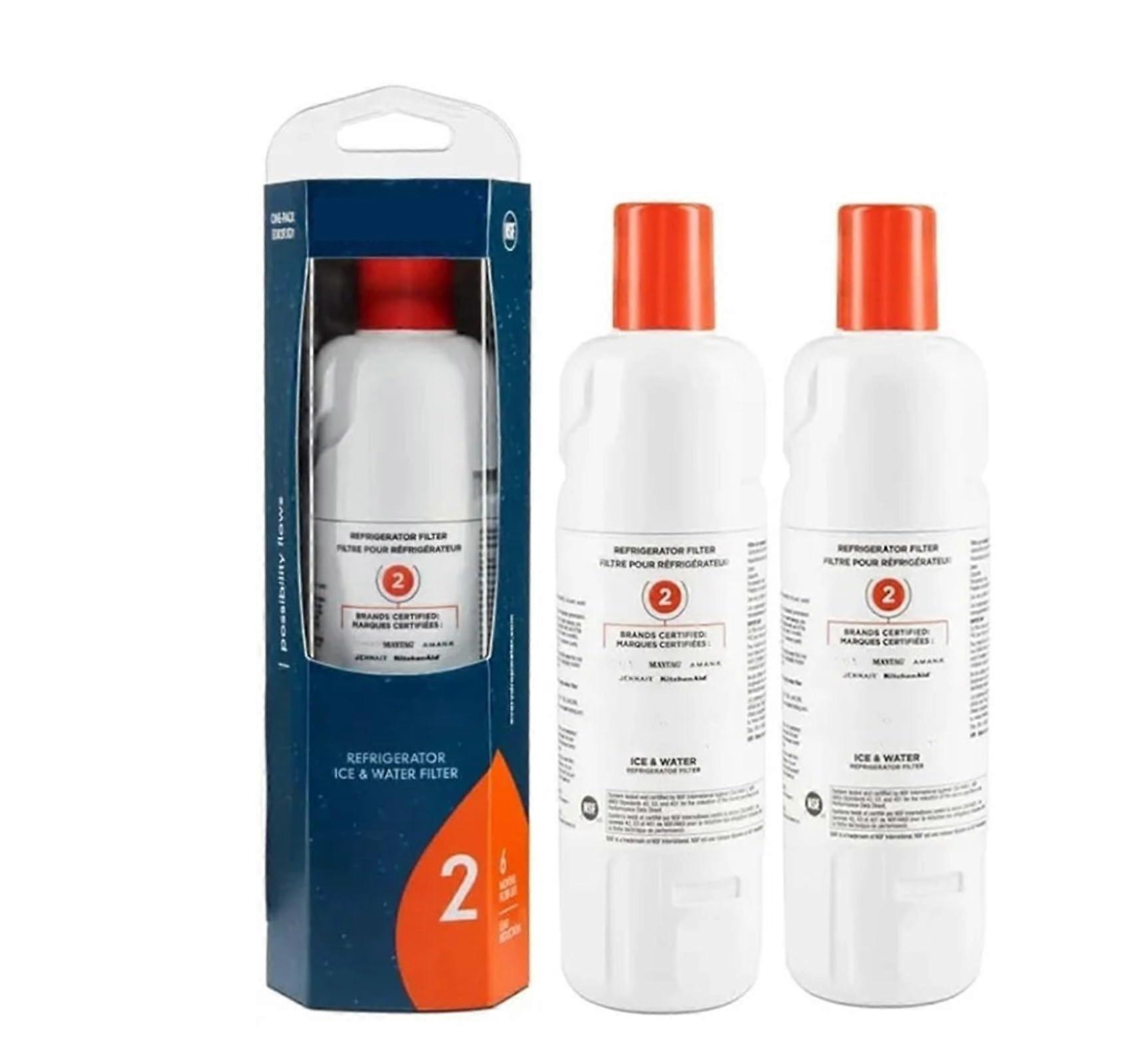 EDR2RXD1, Compatible With Filter 2, Compatible With Element, W10413645A WRF989SDAB, Refrigerator Water Filter, Refrigerator Water Purifier (2pcs)