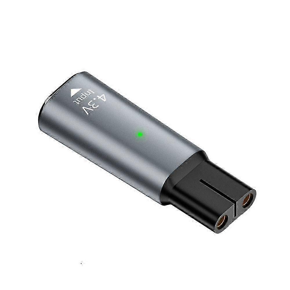 Type-C Shaver Power Adapter for Philips 4.3V/5V/8V/15V Aluminum Alloy Electric Shaver Charging Convertor Connector with LED Indicator