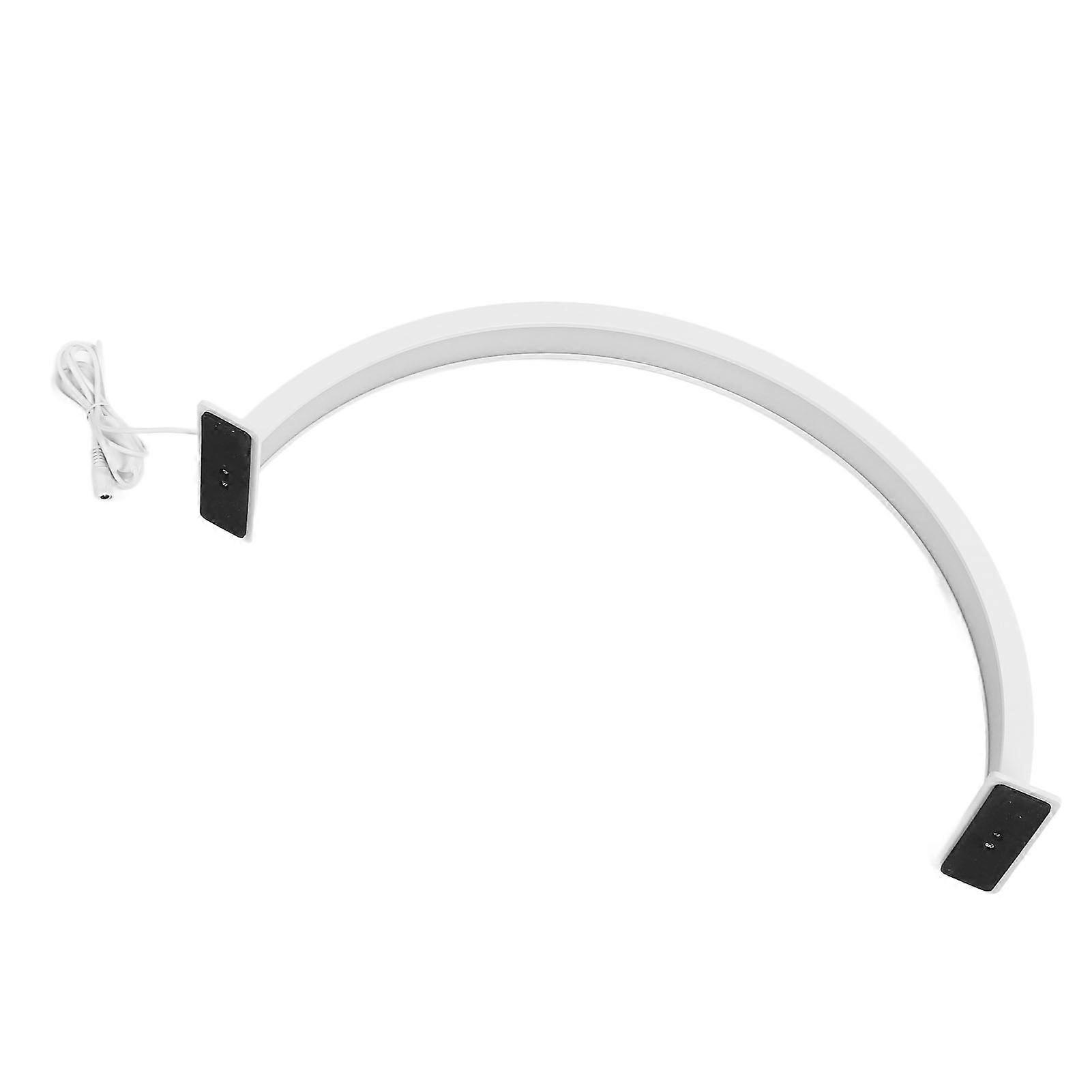 25W Desktop LED Light 3000K‑6500K Half Moon Shaped Adjust Brightness Eyelash Beauty Lamp White 100‑240V EU Plug 