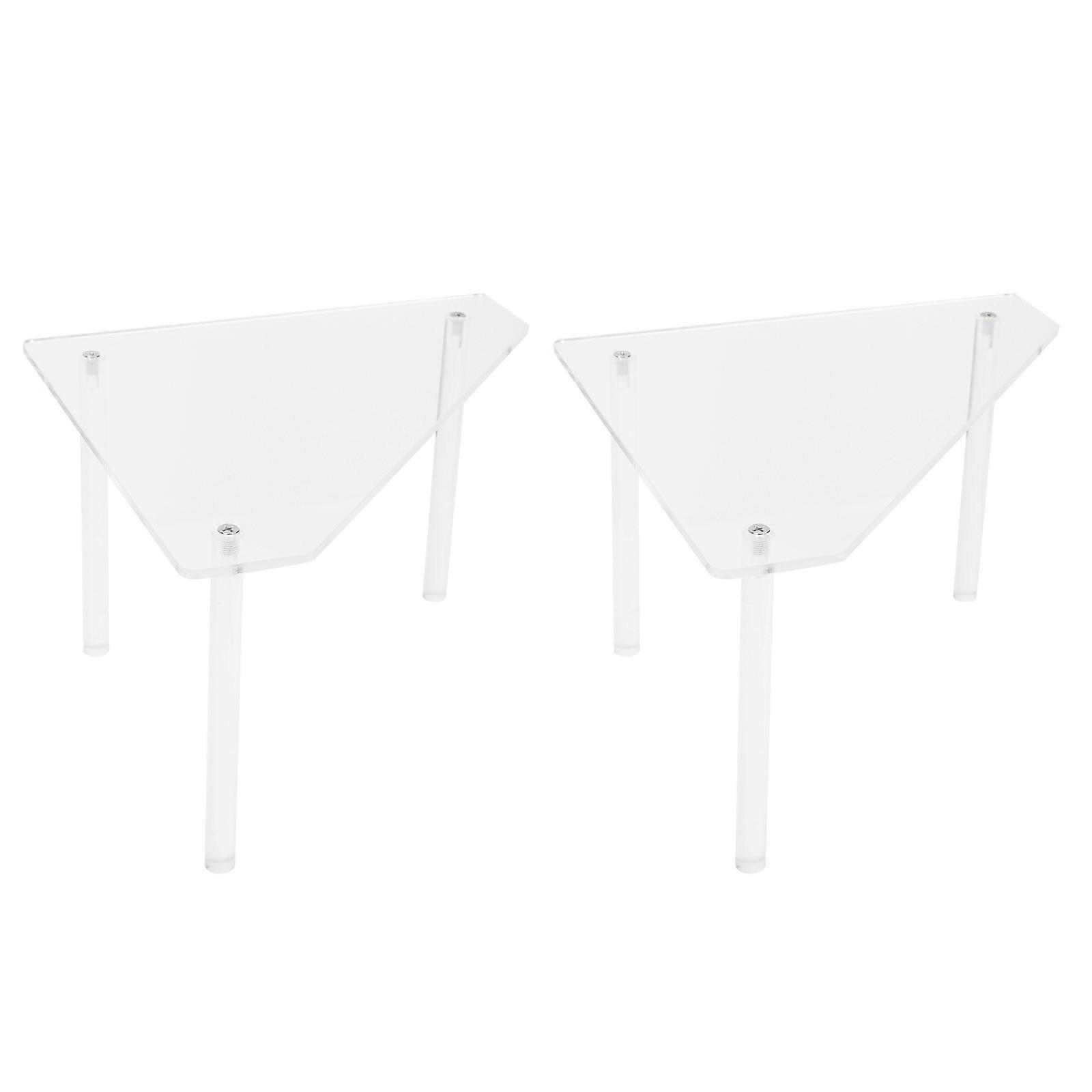 1 Set Multifunctional Corner Storage Rack Double Acrylic Layer Shelf Organizer