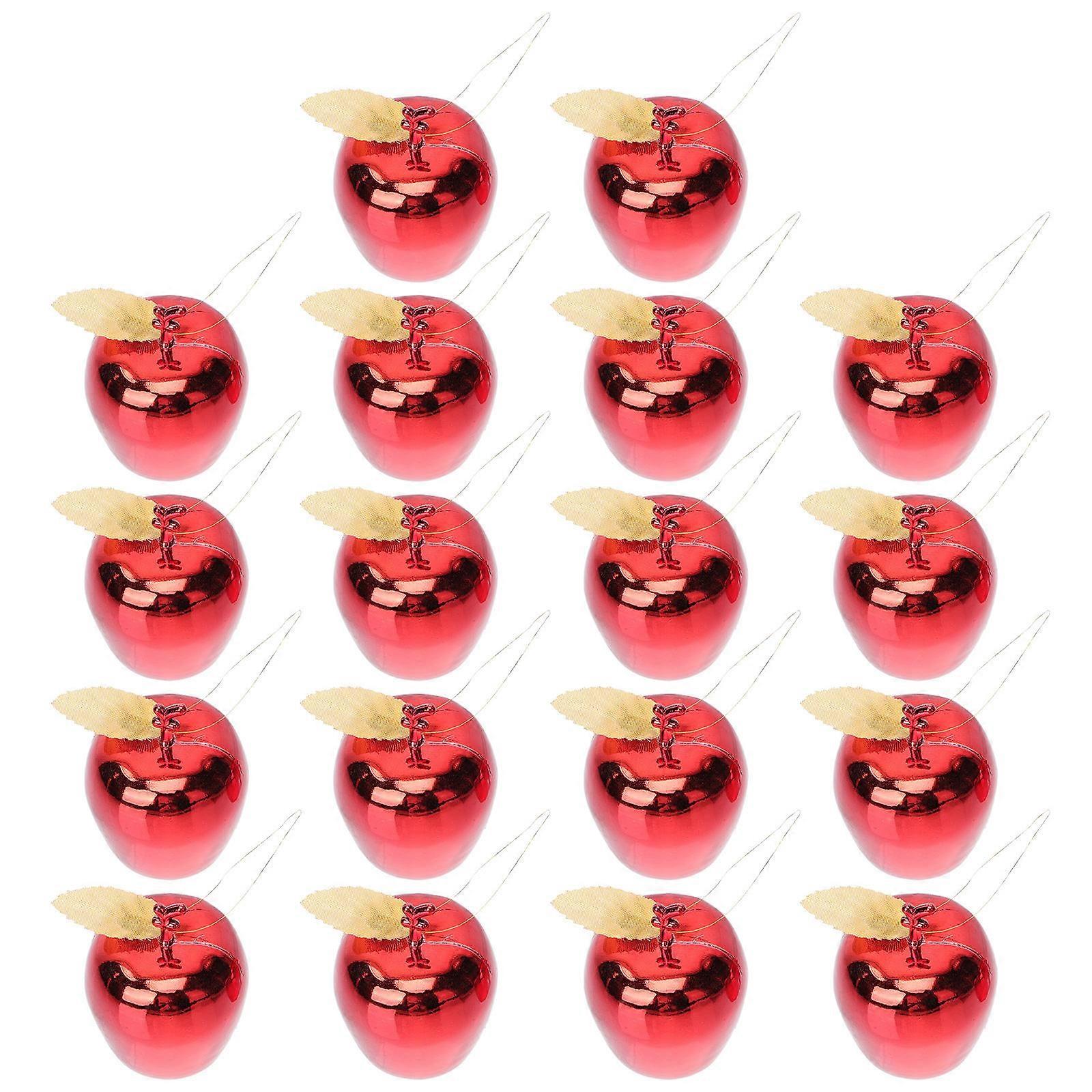 Here's a polished product description based on your input:
**24pcs Christmas Tree Pendants Fruit Shaped Ornaments, Red Apple Christmas