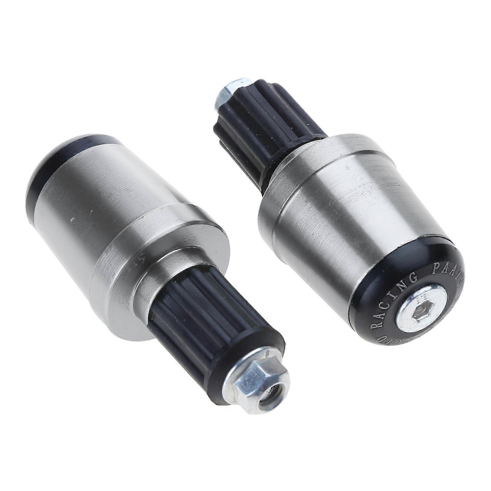 1 Pair Aluminum Bike Handlebar End Plugs, Expanding Locking Bar End Caps for Motorcycle Bar End for Handlebar titanium color