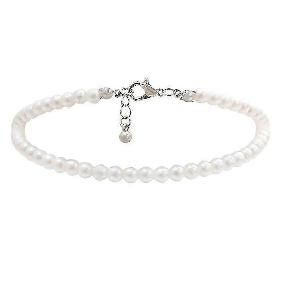 Boncuklu Kolyeler Mavi Bilezikler Kadınlar Hawaii Halhalları Bilezik İnci Ayak Takı Yuvarlak İnci Kolye Tatlı Su İnci Halhal