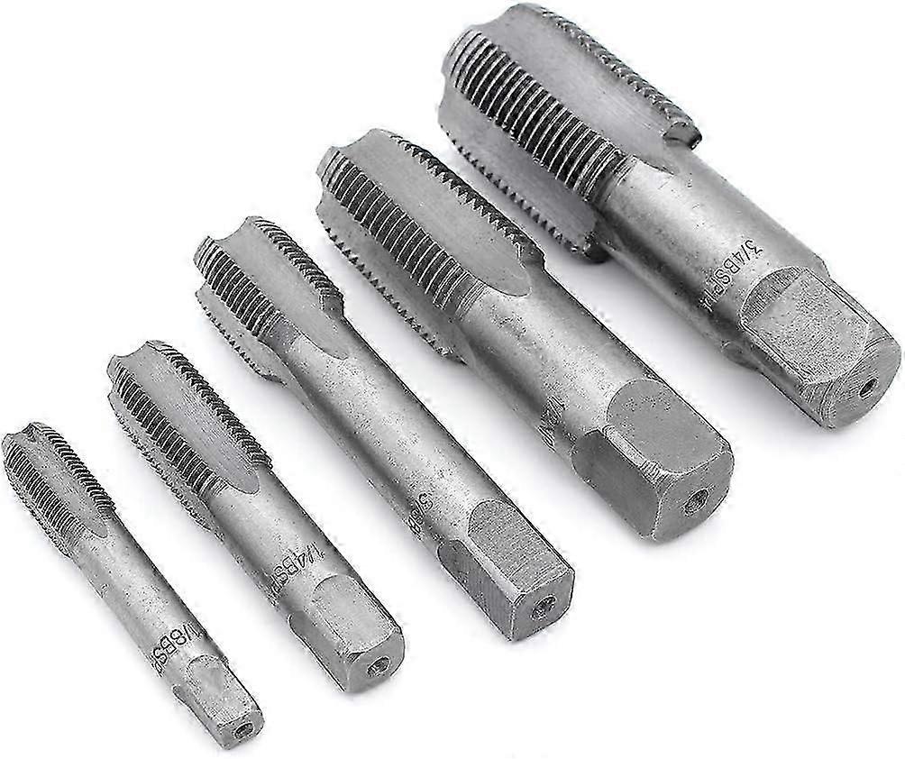 5 stk BSP rørtråd 55 graders pluggkran G1 / 8 G1 / 4 G3 / 8 G1 / 2 G3 / 4