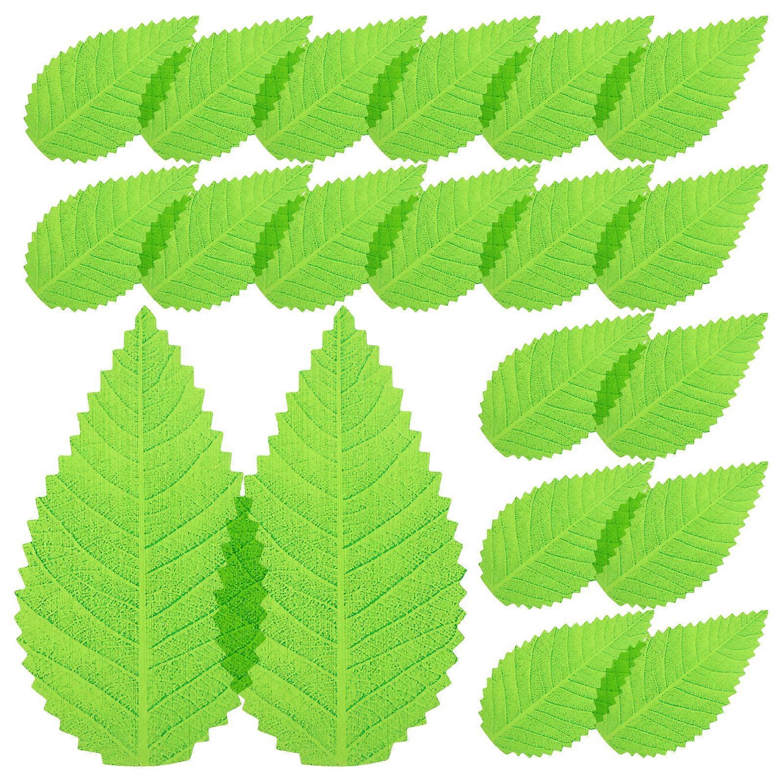 Sashimi Plate Leaf Decor Artificial Leaf for Decor 200Pcs Green Resin Leaves