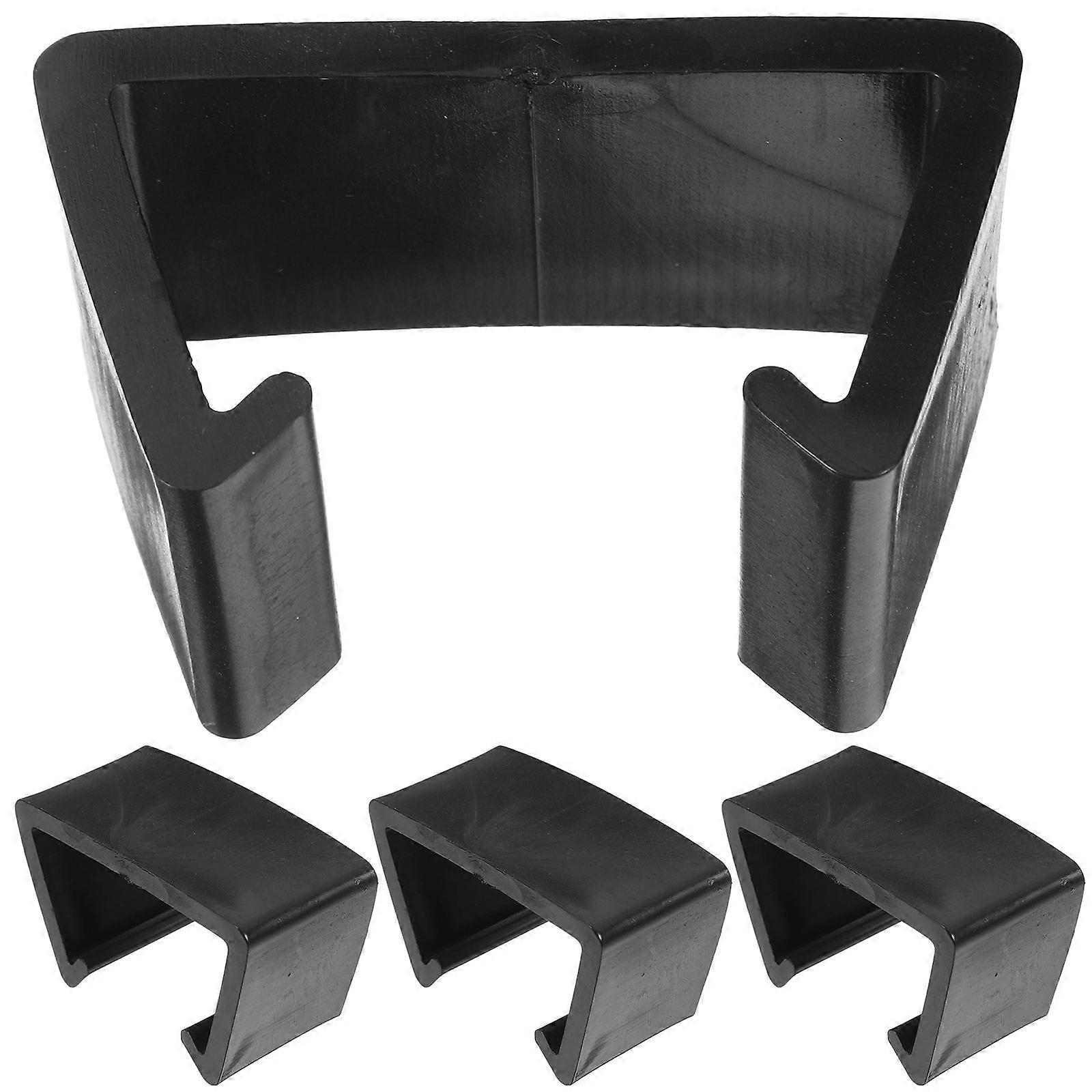 Black Plastic Furniture Clips for Daily Use with Strong Connection 4pcs