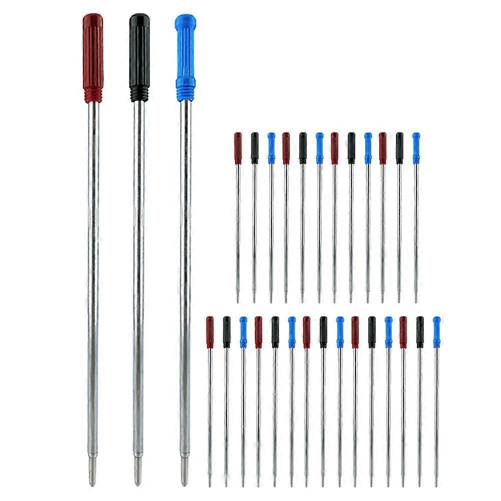 Refillable Ballpoint Pen Refills Cylindrical Shape For School Supplies 30Pcs