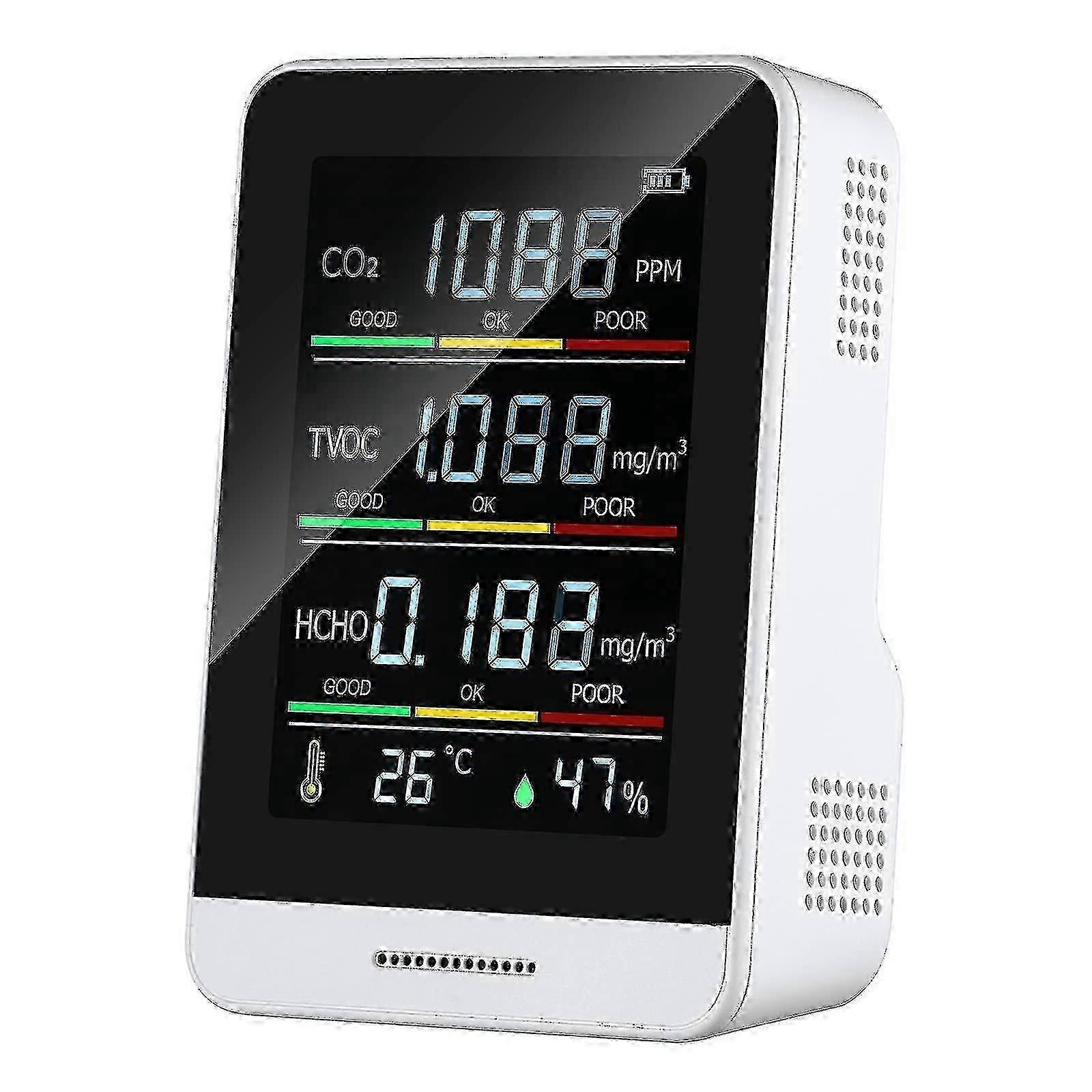 3.5 Co2 Detector Formaldehyde Detector Air Quality Detector Portable Intelligent Air Detector Temperature Humidity Sensor Tester