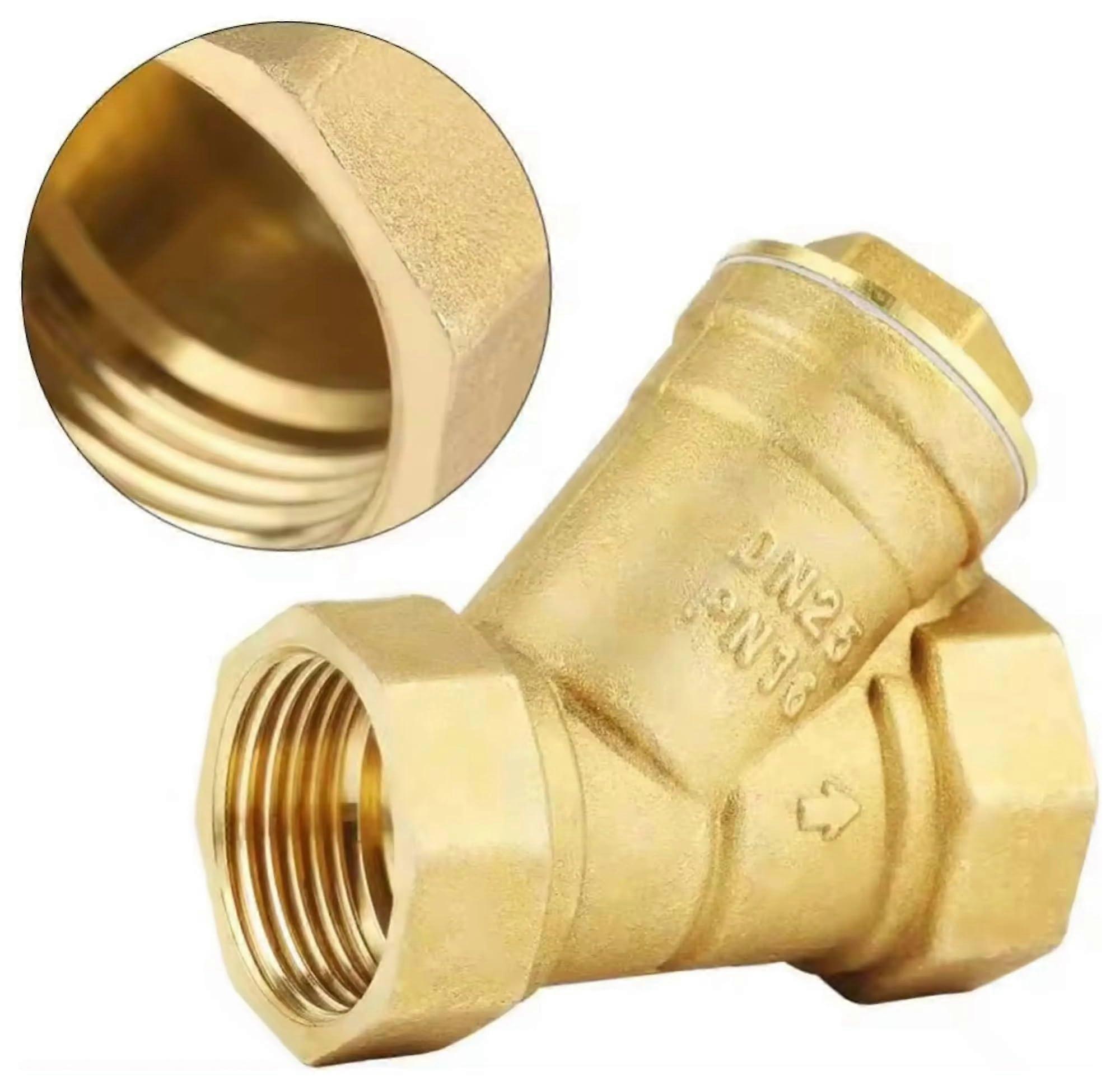 11/4 inch brass Ystrainer check valve with internal thread, 3way valve strainer for filtering water impurities DN32
