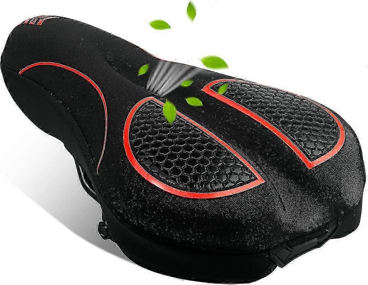 Gel Κάλυμμα καθίσματος ποδηλάτου με επένδυση, μαλακό μαξιλάρι κάλυψης καθίσματος ποδηλάτου για άνδρες και γυναίκες, άνετα αξεσουάρ ποδηλάτων Gel κάλυμμα καθίσματος για ποδήλατο, υπαίθριος εσωτερικός κύκλος